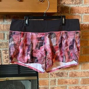 Lululemon Run Times Short II 4" in Sun Dazed Multi Pink